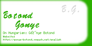 botond gonye business card